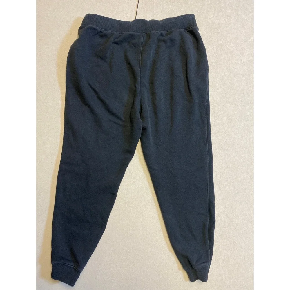 Fila Mens Black Fleece Jogger Sweatpants Size Large Tapered Logo Sweats